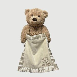 Gund Baby Peek A Boo Talking Teddy Bear Plush Stuffed Animal Clean Cuddly Toy